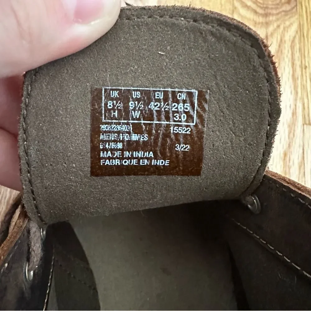 Clarks Bushacre 2 Chukka Leather Boots Men’s Size 9.5
